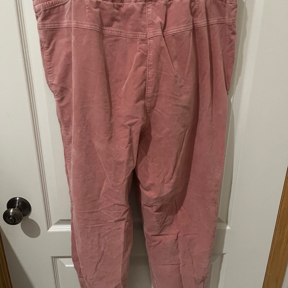 Anthropologie Pink Corduroy High Waisted Pants-XL - Picture 6 of 9